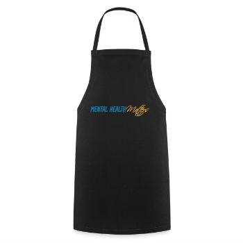 mental health matters quote - Cooking Apron - black - Front - AI Model Male 185 dark (185cm)