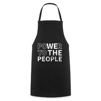 Power To The People - We The People - Cooking Apron - black - Front - AI Model Male 185 dark (185cm)