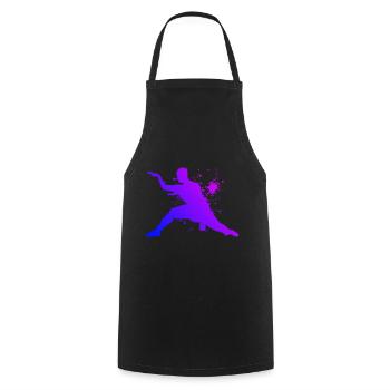 Kungfu Hommes Kung Fu Femmes Arts Martiaux Wushu - Tablier de cuisine - noir - Devant - AI Model Male 185 dark (185cm)