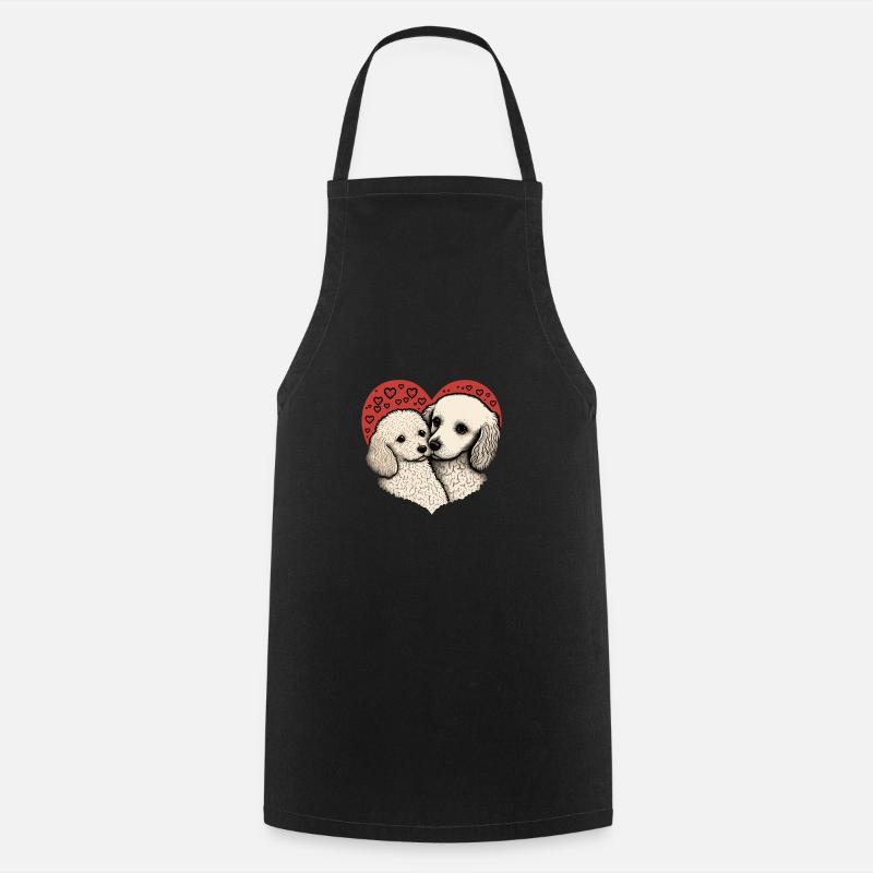 Couple de chiens - Tablier de cuisine - noir