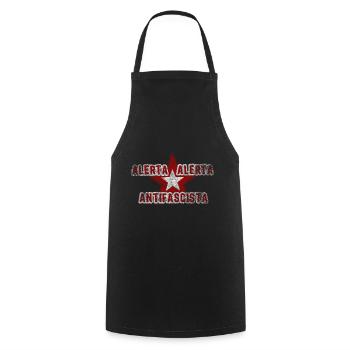 Slogan Stern Antifa - Cooking Apron - black - Front - AI Model Male 185 dark (185cm)