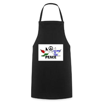 Peace for Free Palestine Israel - Tablier de cuisine - noir - Devant - AI Model Male 185 dark (185cm)