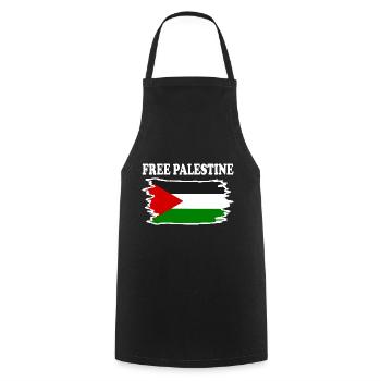 Free palestine - Kochschürze - Schwarz - Vorne - AI Model Male 185 dark (185cm)