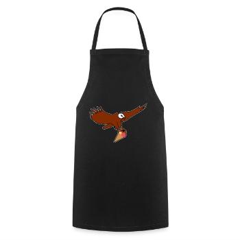 Adler fliegt mit Eistüte - Kochschürze - Schwarz - Vorne - AI Model Male 185 dark (185cm)