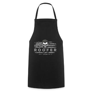 Roofer house construction construction site apprentice - Cooking Apron - black - Front - AI Model Male 185 dark (185cm)