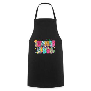 Summer Vibes - Cooking Apron - black - Front - AI Model Male 185 dark (185cm)