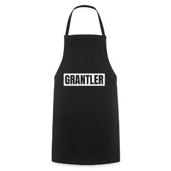 GRANTLER Bayrischer Ausdruck Lebensart - Kochschürze - Schwarz - Vorne - AI Model Male 185 dark (185cm)