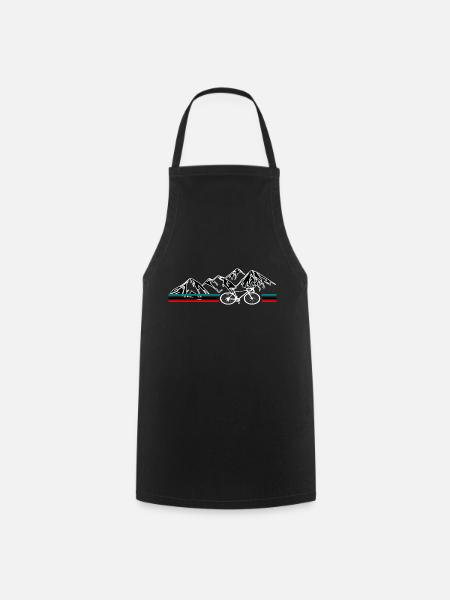 Bicycle Road Bike Design - Cooking Apron - black