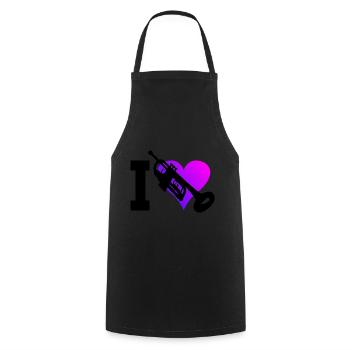 Trumpet Playing Trumpet Player Men's TrumpetSp - Cooking Apron - black - Front - AI Model Male 185 dark (185cm)