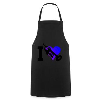Trumpet Player Trompetenspieler Trompete - Cooking Apron - black - Front - AI Model Male 185 dark (185cm)