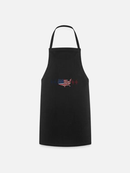Amerika America - Kochschürze - Schwarz