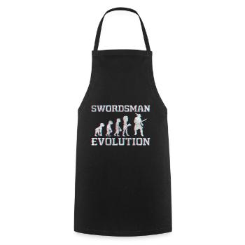 Sword Axe Japan Win - Cooking Apron - black - Front - AI Model Male 185 dark (185cm)