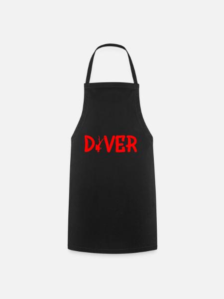Diver Diving - Kochschürze - Schwarz