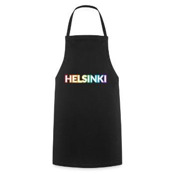 Helsinki Gay Pride Finland LGBTQ - Cooking Apron - black - Front - AI Model Male 185 dark (185cm)