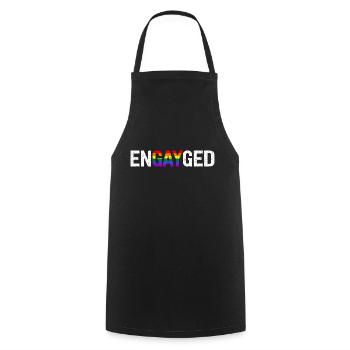 Engayé - Tablier de cuisine - noir - Devant - AI Model Male 185 dark (185cm)