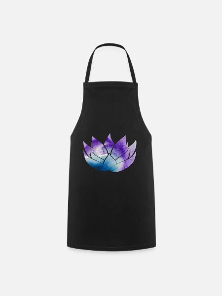 Lotus flower - Cooking Apron - black