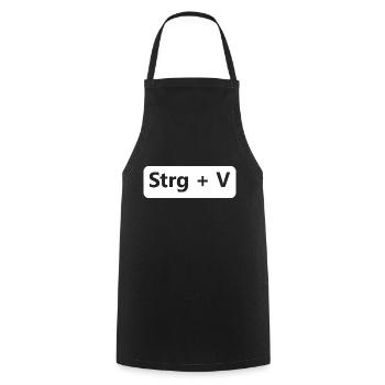 Ctrl C Ctrl V tshirt Funny partner look shirt - Cooking Apron - black - Front - AI Model Male 185 dark (185cm)