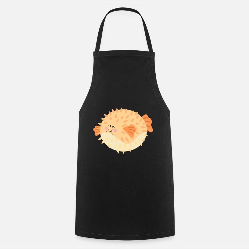 Puffer fish - Cooking Apron - black