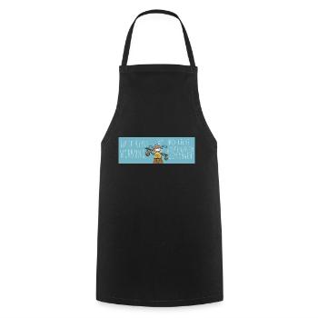 Bitte keine Werbung - Waage Sternzeichen blau - Kochschürze - Schwarz - Vorne - AI Model Male 185 dark (185cm)