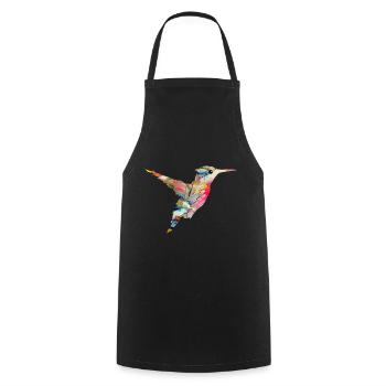 Hummingbird Bird Fly Animal Nature Birds Colorful Nectar - Cooking Apron - black - Front - AI Model Male 185 dark (185cm)