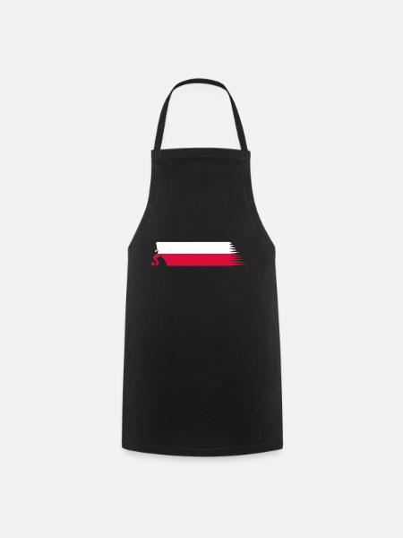 Poland Flag - Football National Team - Cooking Apron - black