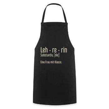 Lehrerin Lehrerinnen Schule Pädagogin Unterricht - Kochschürze - Schwarz - Vorne - AI Model Male 185 dark (185cm)