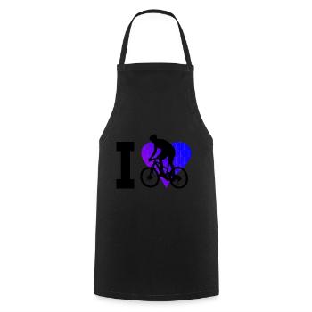 MTB Women Mountain Bike Cycling Cycling - Cooking Apron - black - Front - AI Model Male 185 dark (185cm)