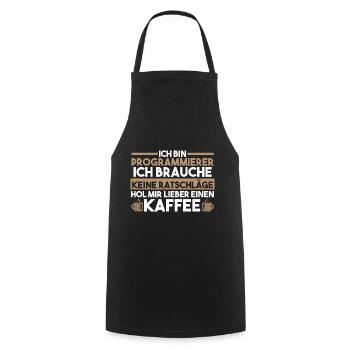 Programmieren Kaffee Entwickler Coder Programmiere - Kochschürze - Schwarz - Vorne - AI Model Male 185 dark (185cm)