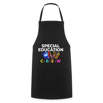 Special education Special education Promoting special needs - Cooking Apron - black - Front - AI Model Male 185 dark (185cm)