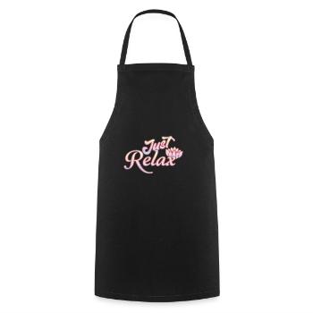 Just Relax - Cooking Apron - black - Front - AI Model Male 185 dark (185cm)