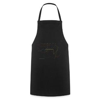U-MOVE Italien - Kochschürze - Schwarz - Vorne - AI Model Male 185 dark (185cm)