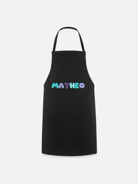 Name - Matheo - Kochschürze - Schwarz