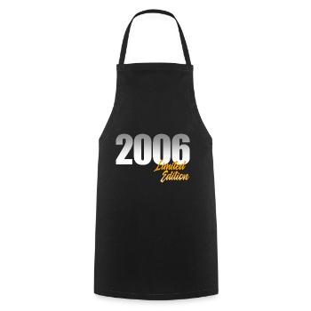 2006 Year of birth 18th birthday - Cooking Apron - black - Front - AI Model Male 185 dark (185cm)