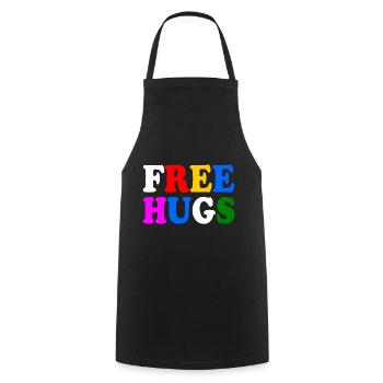 Free hugs - Cooking Apron - black - Front - AI Model Male 185 dark (185cm)