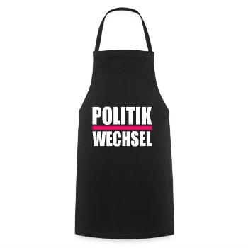 politikwechsel - Kochschürze - Schwarz - Vorne - AI Model Male 185 dark (185cm)