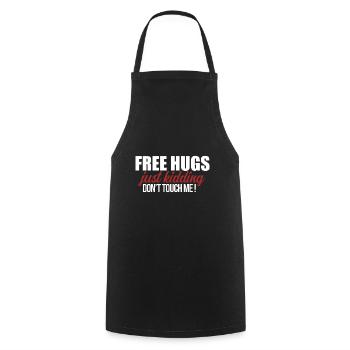 Câlins gratuits Je plaisante Ne me touche pas - Tablier de cuisine - noir - Devant - AI Model Male 185 dark (185cm)
