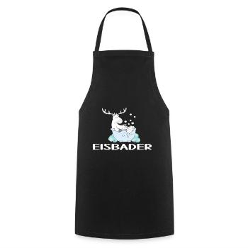 eisbader cool arktis winterbad eischwimmen arktis - Kochschürze - Schwarz - Vorne - AI Model Male 185 dark (185cm)