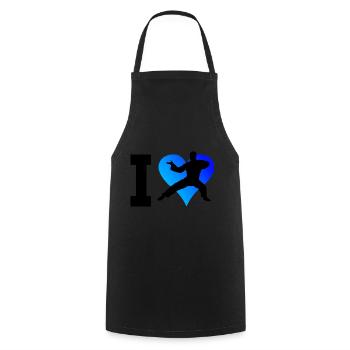Wushu Arts Martiaux Hommes Kung Fu Femmes Kungfu - Tablier de cuisine - noir - Devant - AI Model Male 185 dark (185cm)