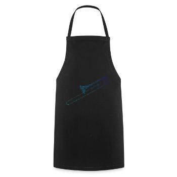 Men's Brass Jazz Trombone Jazz Trombonist - Cooking Apron - black - Front - AI Model Male 185 dark (185cm)