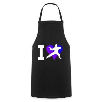 Kungfu Hommes Kung Fu Femmes Arts Martiaux Wushu - Tablier de cuisine - noir - Devant - AI Model Male 185 dark (185cm)