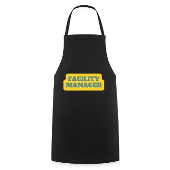Facility Manager Haustechniker Hausmeister - Kochschürze - Schwarz - Vorne - AI Model Male 185 dark (185cm)