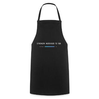 Force augmentée à 100 - Tablier de cuisine - noir - Devant - AI Model Male 185 dark (185cm)