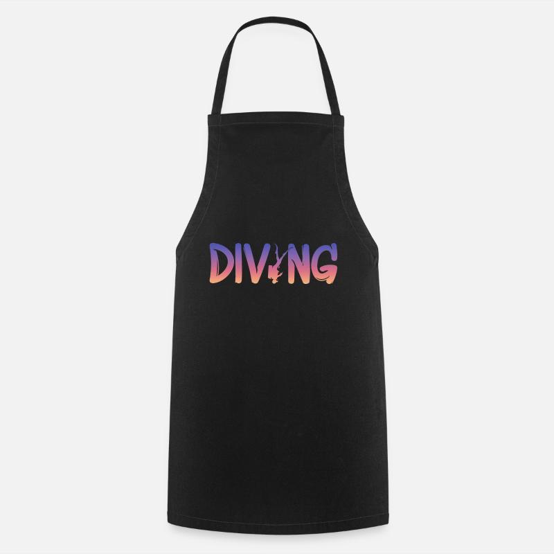 tauchen diving - Kochschürze - Schwarz