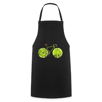 Road Bike Bicycle Fruit Fruit Vintage Retro Grunge - Cooking Apron - black - Front - AI Model Male 185 dark (185cm)