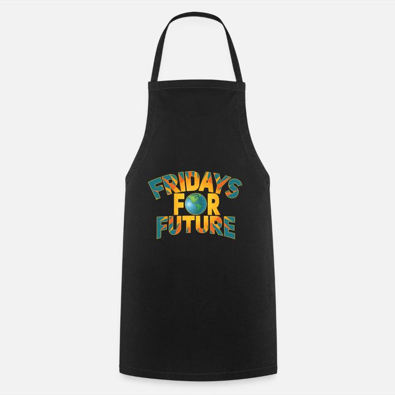 Fridays For Future Text - Cooking Apron - black