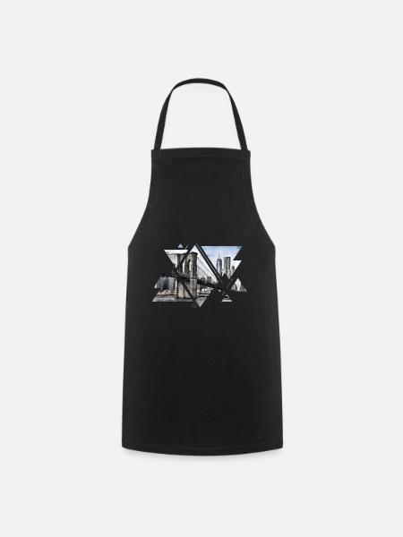 Brooklyn Bridge New York City America USA - Cooking Apron - black