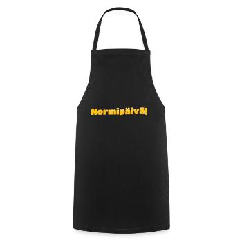 Merlu disant le jour de la norme - Tablier de cuisine - noir - Devant - AI Model Male 185 dark (185cm)