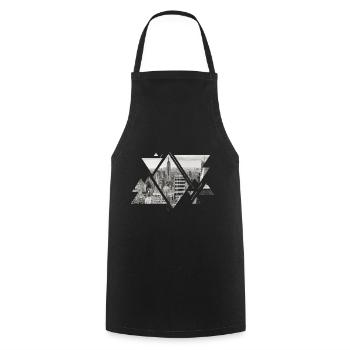 New York City NYC USA America Skyline City - Cooking Apron - black - Front - AI Model Male 185 dark (185cm)