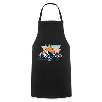 Nature Nature Mountains Mountains Sun Sun Hiking - Cooking Apron - black - Front - AI Model Male 185 dark (185cm)