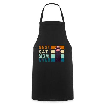 Cat House Tiger Kitten Mistress - Cooking Apron - black - Front - AI Model Male 185 dark (185cm)